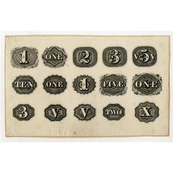 Proof Numerical Sample Sheet, ca.1830-60 by ABN Predecessor Company