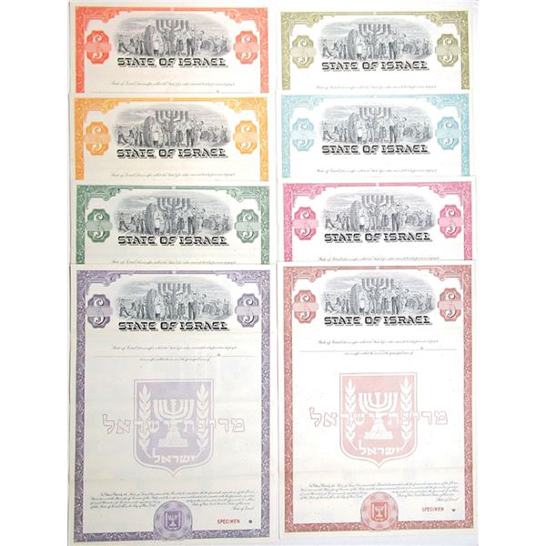 Israel Specimen Bonds Assortment, 1960