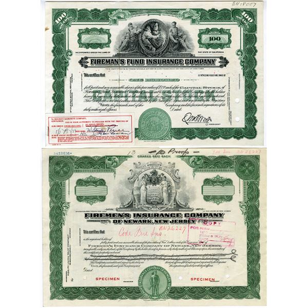 Fireman's Fund Insurance Co. & Fireman's Insurance Co. of Newark, New Jersey, 1948 and 1954, Proof S