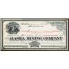 Image 1 : Alaska Mining Co. 1886 I/U Stock Certificate.