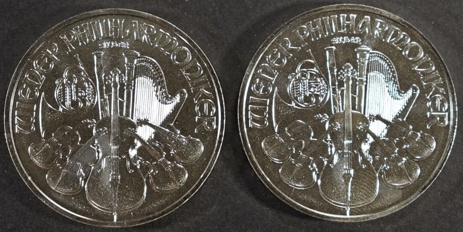 (2) 1 OZ .999 SILVER 2024 PHILHARMONIC ROUNDS