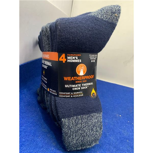 Weatherproof Ultimate Thermal Crew Sock 4prs (size 6-12)
