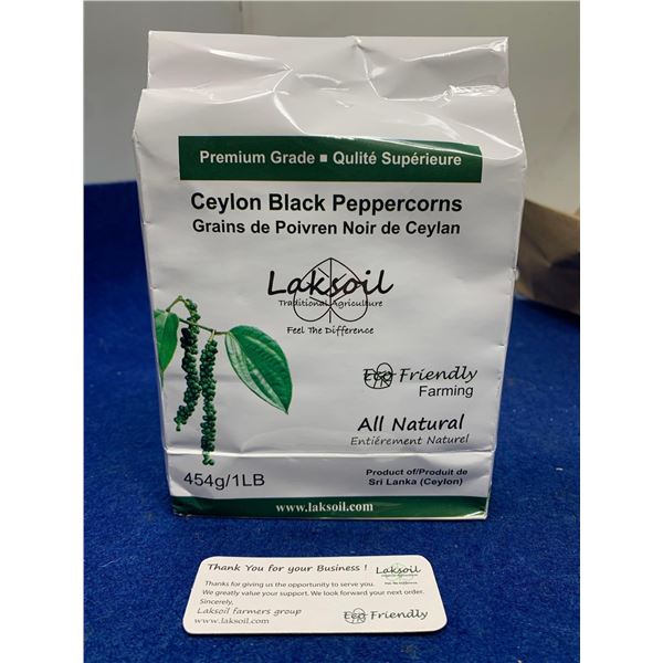 Premium Grade Ceylon Black Peppercorns (1lb)