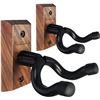 Image 1 : Guitar Wall Mount 2 Pack, Black Walnut Wood Guitar Hanger, U-Shaped Guitar Wall Hanger Mount, Guitar