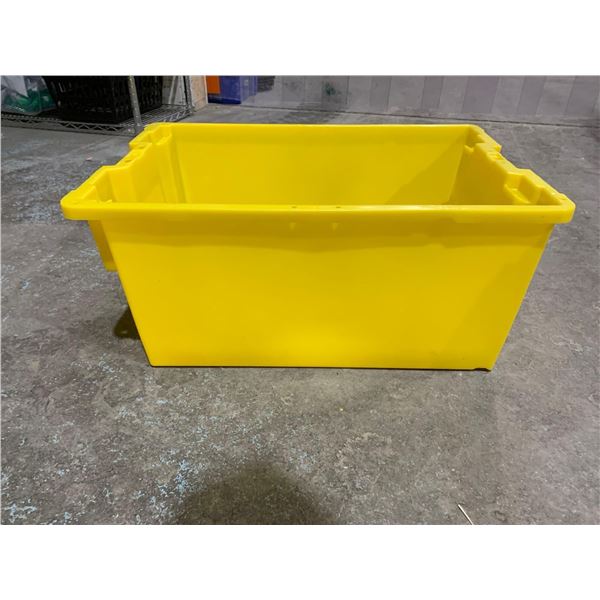 Extra Strong Yellow Amazon Stacking/Nesting Bins - No Lids  One Bin Per Lot - 23x16x11"Tall