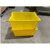 Image 3 : Extra Strong Yellow Amazon Stacking/Nesting Bins - No Lids  One Bin Per Lot - 23x16x11"Tall