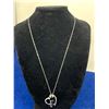 Image 3 : Vonala Sterling Silver Black & Silver Cats Necklace & Pendant with "I Lover You Forever"