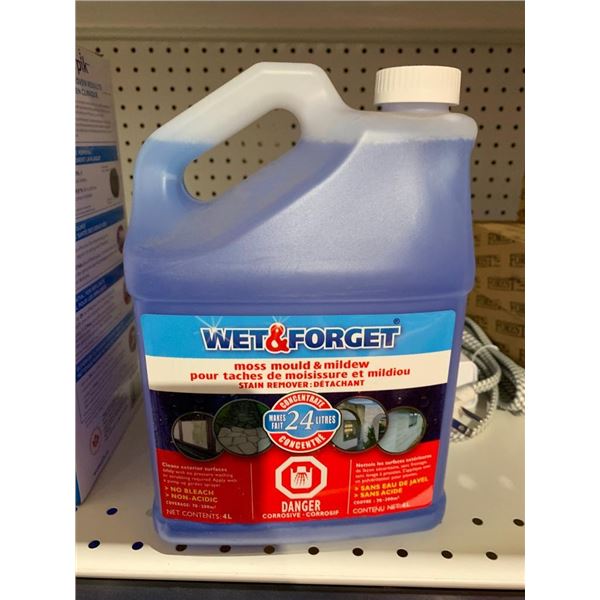 Wet & Forget Moss Mould & Mildew Stain Remover 4L Concentrate make 24L