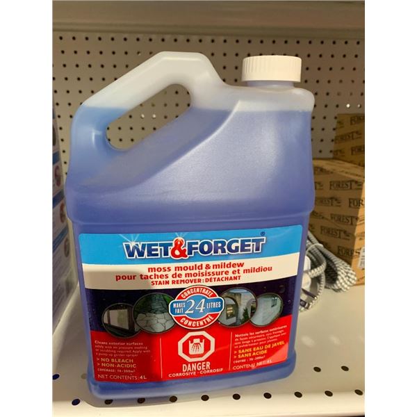 Wet & Forget Moss Mould & Mildew Stain Remover 4L Concentrate make 24L