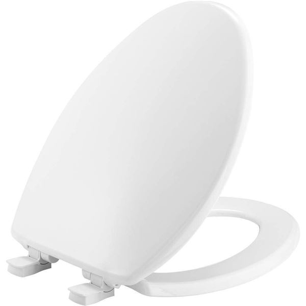 BEMIS 7300SLEC 000 Toilet Seat Will Slow Close and Removes Easy for Cleaning, Elongated, White