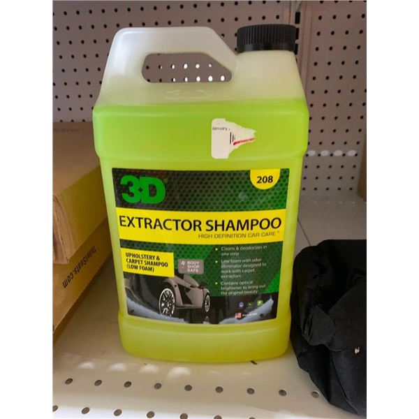 3D extractor car upholstery shampoo