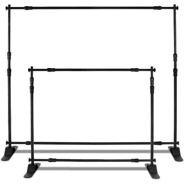 T-SIGN 8x8 ft Backdrop Banner Stand Large Heavy Duty Professional Telescopic Step and Repeat, Trade 