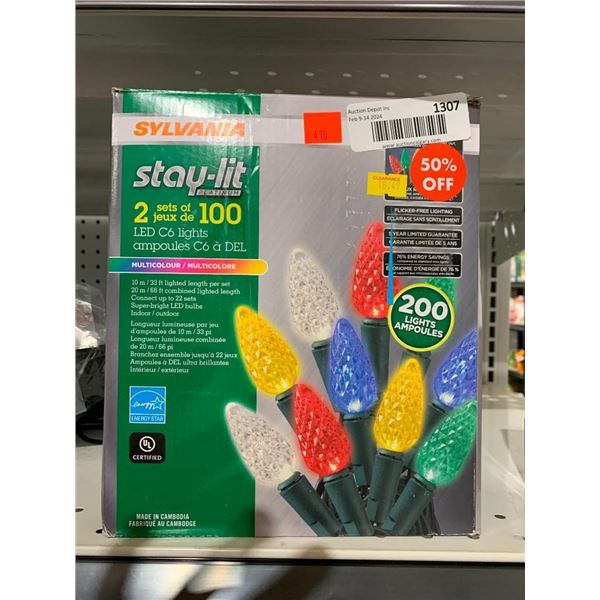 Sylvania Staylit 2 Sets of 100 String Lights