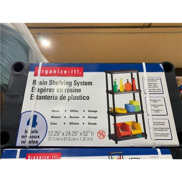 Organize -it! resin shelving system 4 level