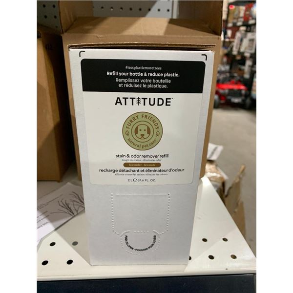 Attitude Furry Friendly Natural Pet Care Lavender Stain & Odor Remover Refill 4x2L
