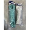 Image 1 : NEW 1/4" X 100FT AND 3/8" X 50FT ROPES