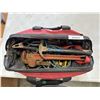 Image 1 : HUSKY TOOL BAG FULL OF VARIOUS TOOLS, POWER CORDS,  ETC