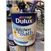 Image 2 : 4 NEW 3.7L PAILS DULUX KITCHEN AND BATH PAINT -  EGGSHELL FINISH