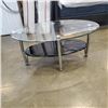 Image 2 : MODERN OVAL GLASS TOP COFFEE TABLE