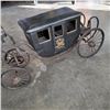 Image 2 : ANTIQUE WOODEN CARRIAGE, OVERALL LENGTH 41 INCHES