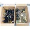 Image 1 : 2 BOXES OF VINTAGE GLASS BOTTLES
