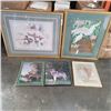 Image 1 : LOT OF 5 ASSORTED PICTURES, INCLUDING GOLD FRAMED  PICTURES