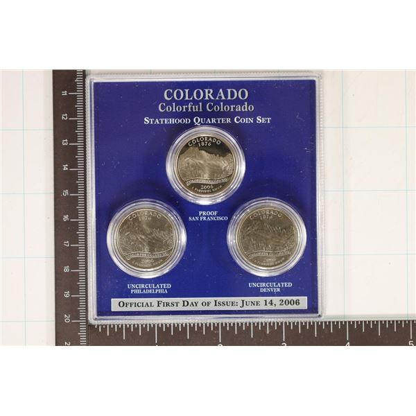 2006-P/D/S COLORADO STATE QUARTER SET IN PLASTIC