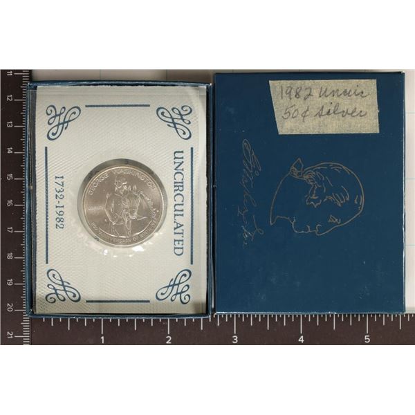 1982-D GEORGE WASHINGTON SILVER HALF DOLLAR UNC.