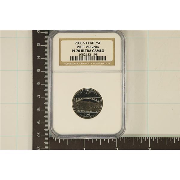 2005-S WEST VIRGINIA QUARTER NGC PF70 ULTRA CAMEO