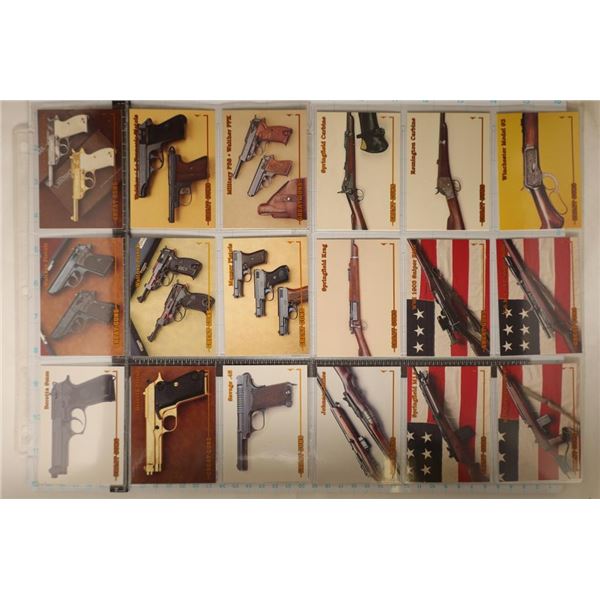 18 RIFLE AND HAND GUN TRADING CARDS: SPRINGFIELD,