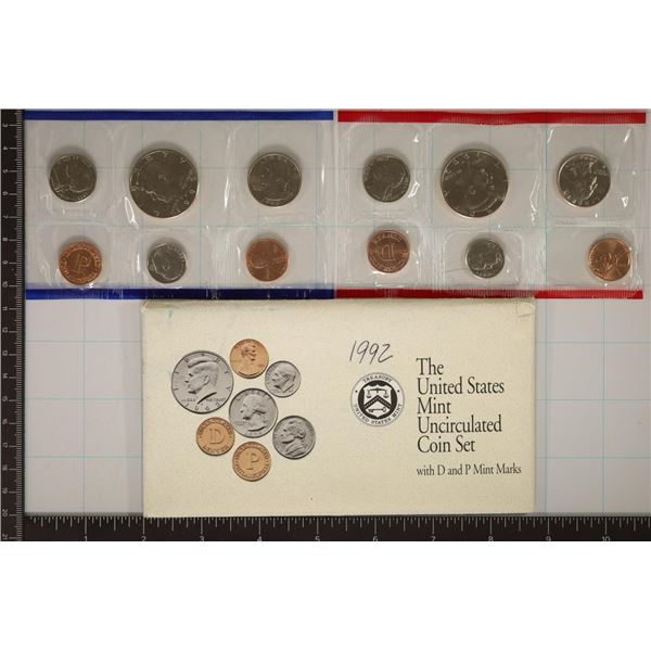 1992 US MINT SET (UNC) P/D (WITH ENVELOPE)