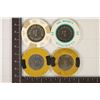 Image 2 : 4-$1 CASINO CHIPS WITH METAL INSERTS: PALACE