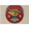 Image 2 : $5 TROPICANA CASINO CHIP. 1995 NRP RODEO NATIONAL