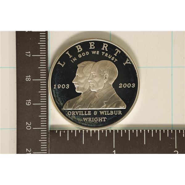 2003-P US PF SILVER DOLLAR WRIGHT BROTHERS