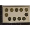 Image 2 : 11 US 35% SILVER WAR NICKELS IN CARDBOARD HOLDER