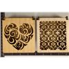 Image 1 : 2-WOODEN GIFT BOXES 4'' X 4 1/4"'' X 1''. GOOD