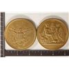 Image 2 : 2 US BRONZE MEDALS: 2-GREAT SEAL PEACE & COMMERCE