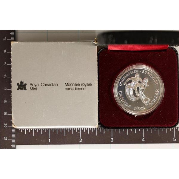 1983 CANADA EDMONTON SILVER PROOF DOLLAR .3750