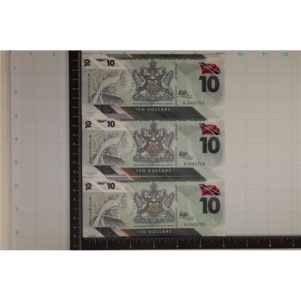 3-2020 TRINIDAD & TOBAGO CU 10 DOLLAR COLORIZED