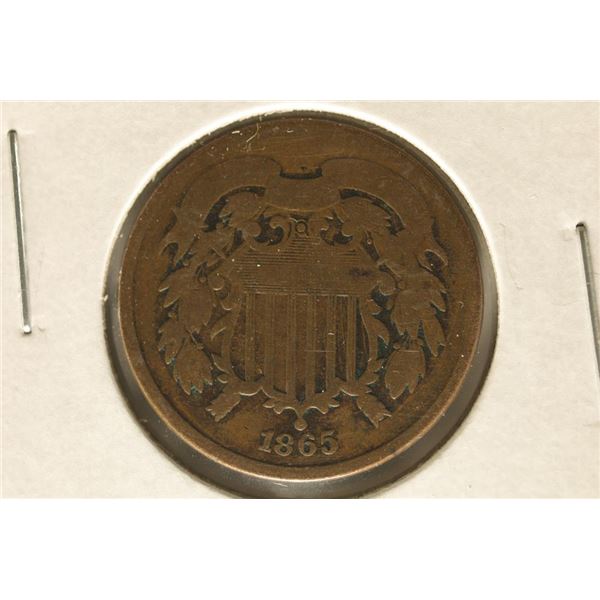 1865 US 2 CENT PIECE