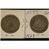 Image 2 : 1876 & 1890 SWEDEN SILVER 1 KRONAS .3858 OZ. ASW