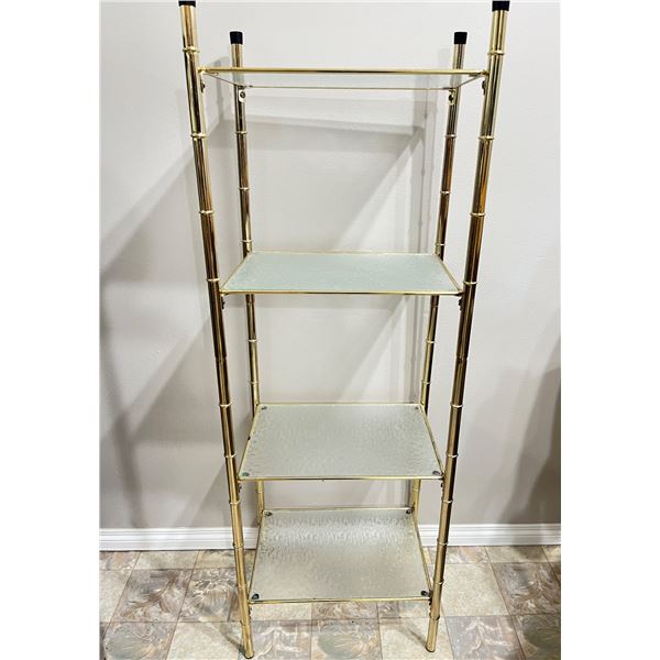 4 Tiered Frosted Glass Shelf