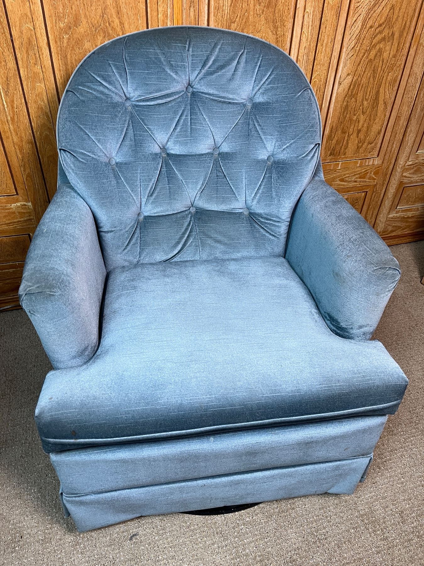 Blue Best Chairs Upholstered Swivel Rocker Chair - Sunrise Estate ...