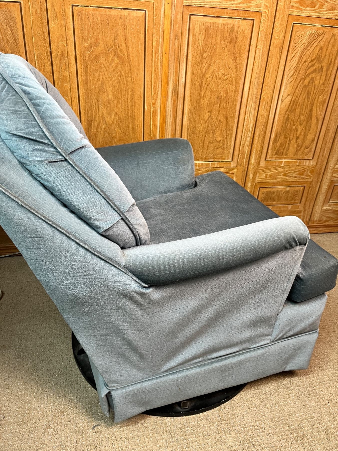 Blue Best Chairs Upholstered Swivel Rocker Chair - Sunrise Estate ...