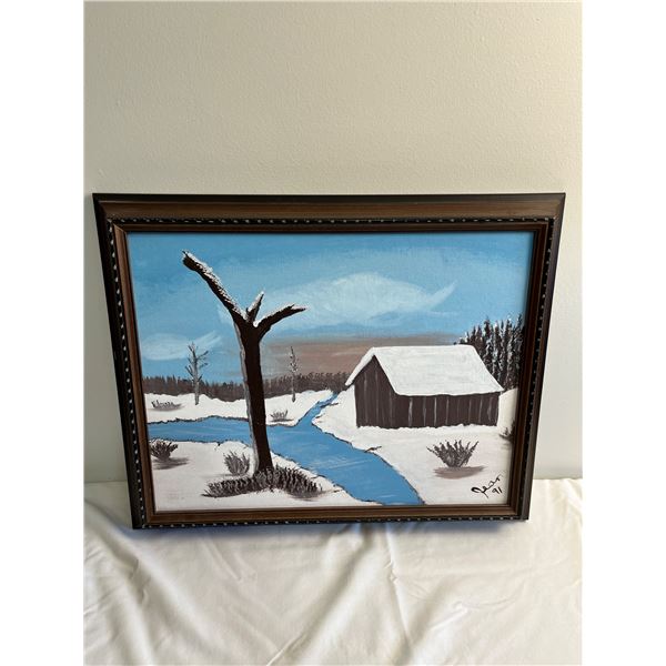 Framed Painting Artist Jean