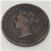 Image 2 : 1896 Canadian 1 One Cent Bronze Coin - VICTORIA - Large Canada 1 One Penny