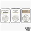 Image 1 : 1994-2009 [3] US Varied Silver Coinage NGC MS70