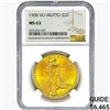 Image 1 : 1908 $20 Gold Double Eagle NGC MS63 No Motto