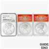 Image 1 : 2012&2016 [3] Silver Eagle ANACS/NGC MS70