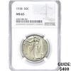Image 1 : 1938 Walking Liberty Half Dollar NGC MS65